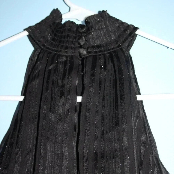 BCBG Paris Small Women's Black Glittery Halter Top Mini Dress NWT - Picture 10 of 16